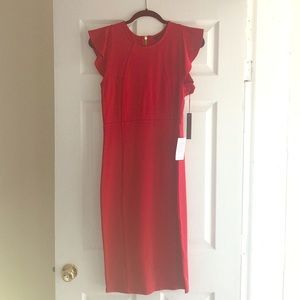 Red pencil dress